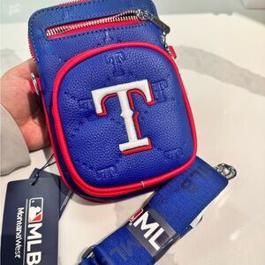 Texas Rangers Blue and Red Crossbody Bag NWT